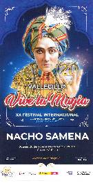 Cartel de la actuación del mago Nacho Samena